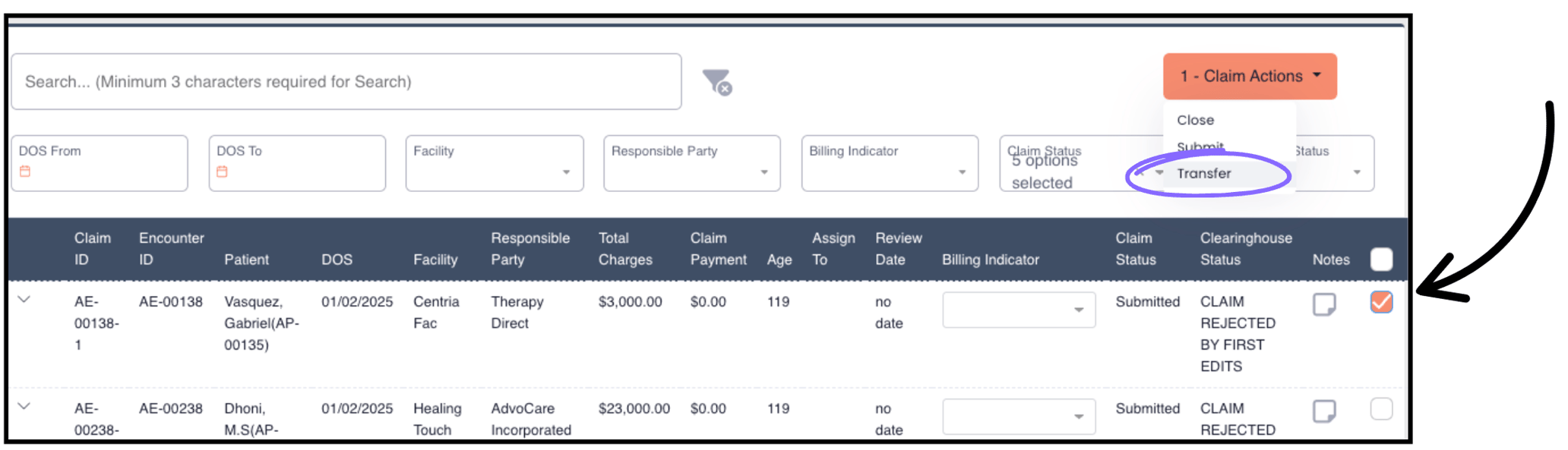 Service and Claim Management