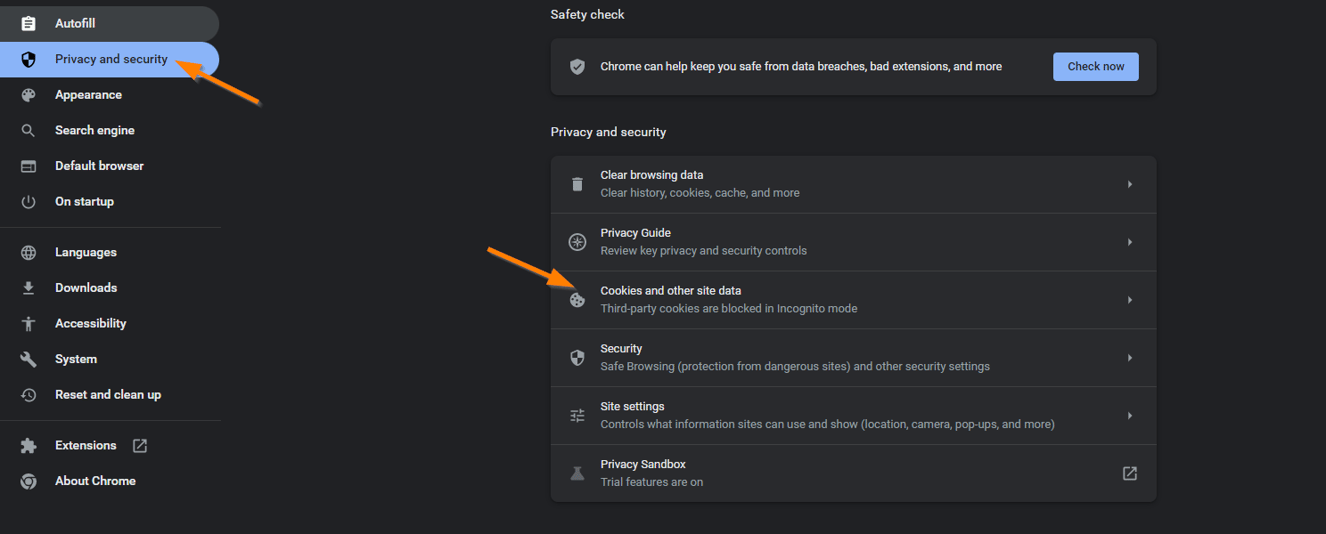 Allowing third party cookies